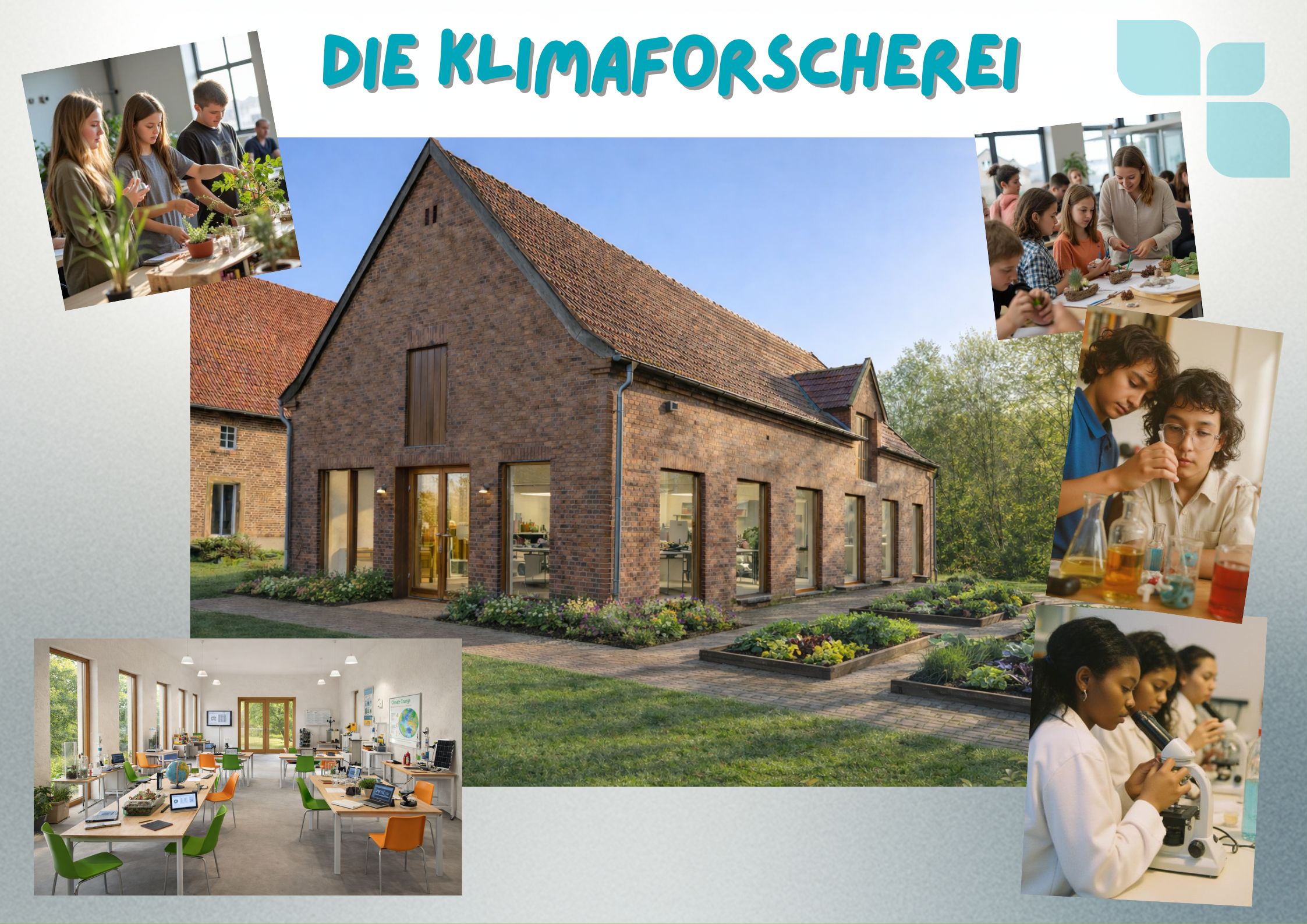 Collage aus Bildern, wie die Klimaforscherei aussehen könnte